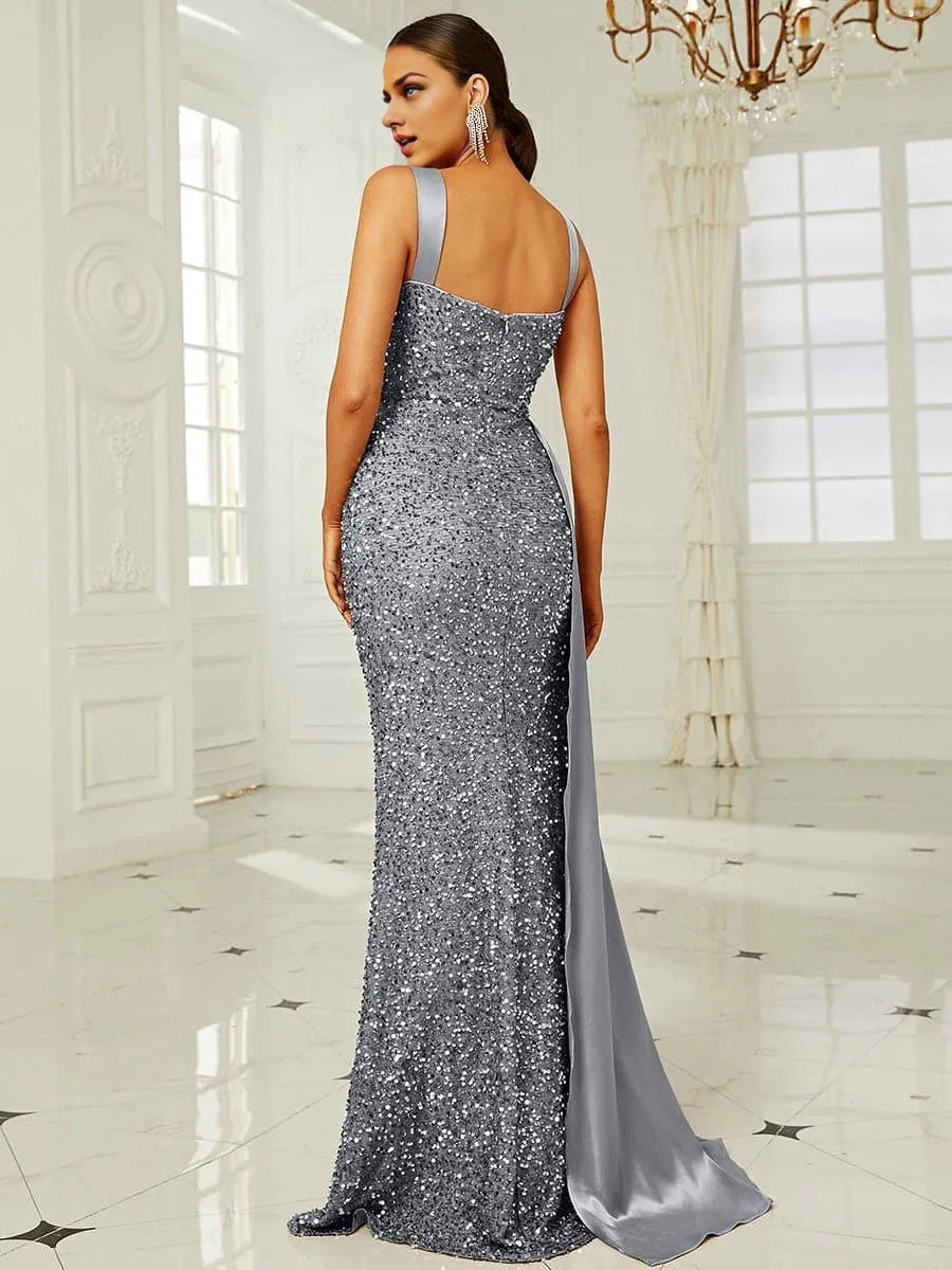 Charming Mermaid Sweetheart Neck Sleeveless Zipper Up Sweep/Brush Train Prom Dress